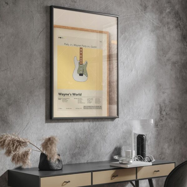 Wayne's World movie poster styled as mid-century modern furniture art