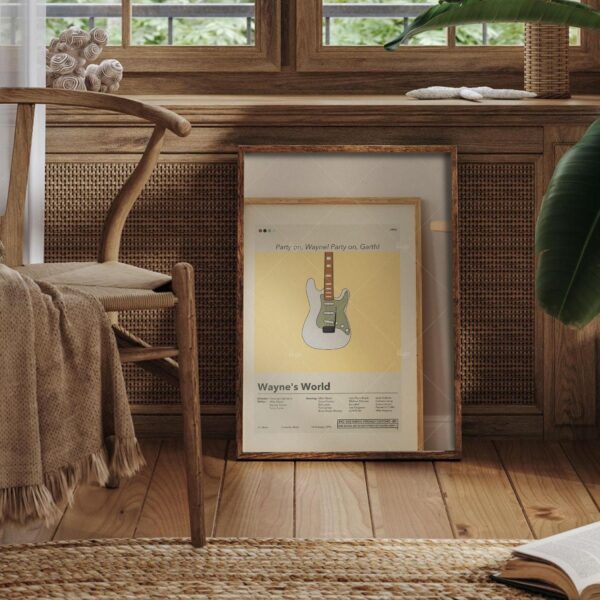 Wayne's World movie poster styled as mid-century modern furniture art