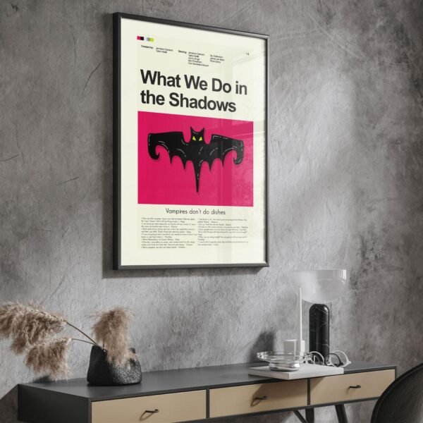 What We Do in the Shadows mid-century modern limited edition movie poster