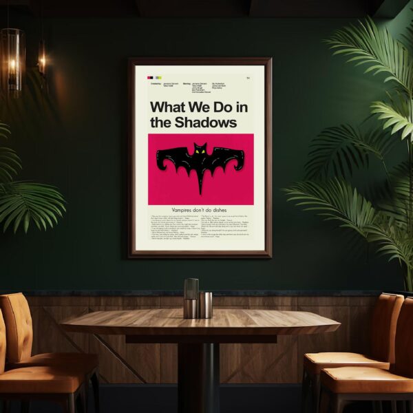 What We Do in the Shadows mid-century modern limited edition movie poster