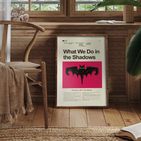 What We Do in the Shadows mid-century modern limited edition movie poster