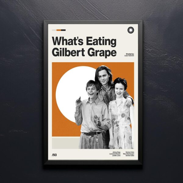 What's Eating Gilbert Grape mid-century poster retro artwork