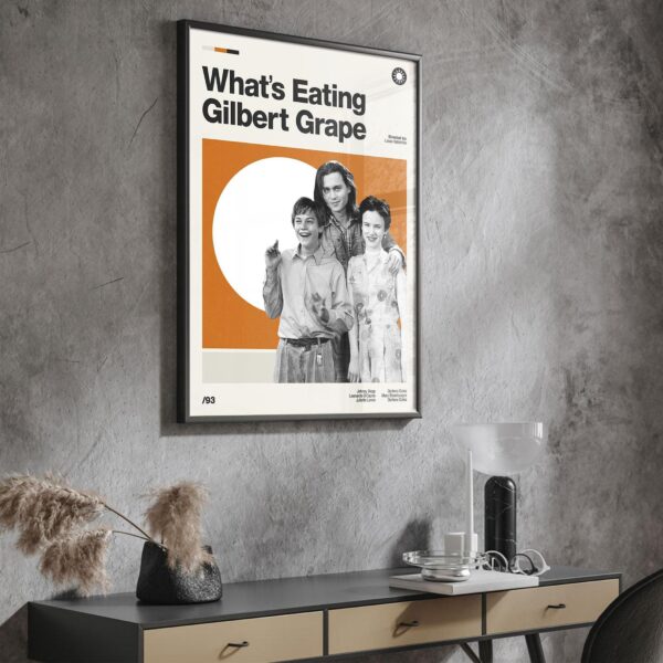 What's Eating Gilbert Grape mid-century poster retro artwork