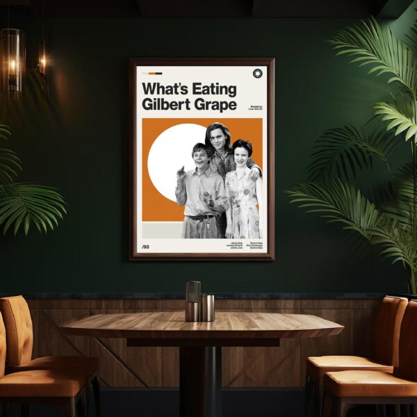 What's Eating Gilbert Grape mid-century poster retro artwork