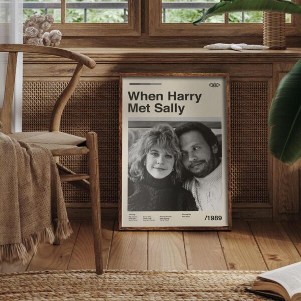 Vintage mid century movie poster for When Harry Met Sally