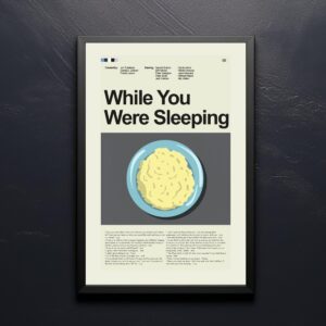 While You Were Sleeping mid-century modern movie poster limited edition