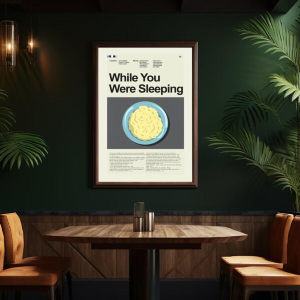 While You Were Sleeping mid-century modern movie poster limited edition