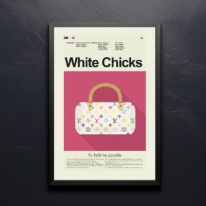 Vintage mid-century modern White Chicks movie poster artwork