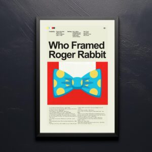Vintage mid-century Who Framed Roger Rabbit movie poster art