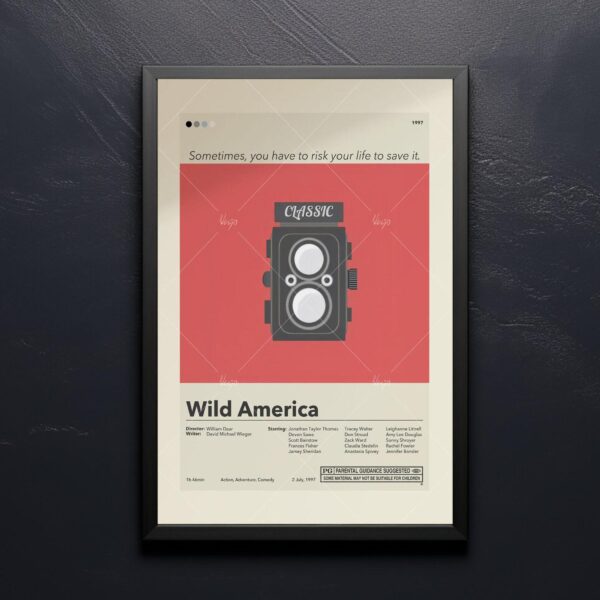 Wild America graphic design mid century modern movie poster art