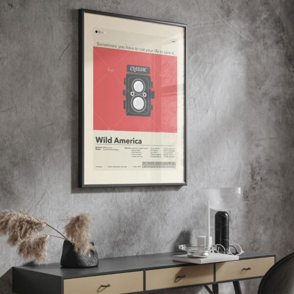 Wild America graphic design mid century modern movie poster art