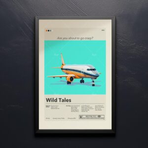 Wild Tales movie poster in mid-century modern wall art style