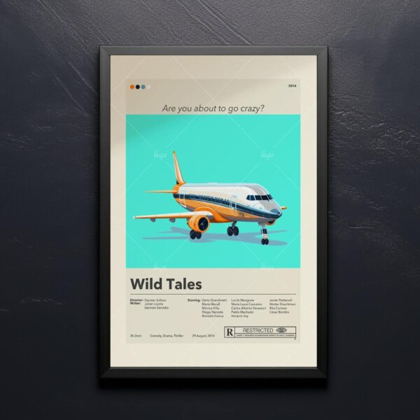 Wild Tales movie poster in mid-century modern wall art style