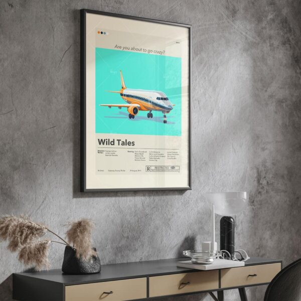 Wild Tales movie poster in mid-century modern wall art style