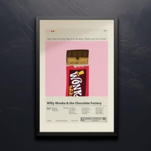 Mid-century modern Willy Wonka & the Chocolate Factory movie poster art