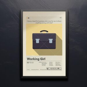 Vintage mid-century modern Working Girl movie poster artwork