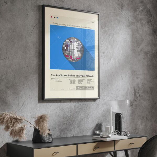 Large mid-century modern poster for You Are So Not Invited to My Bat Mitzvah movie