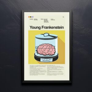Mid-century modern Young Frankenstein movie poster design