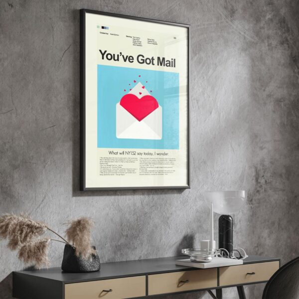 You've Got Mail movie poster with mid-century modern graphic design