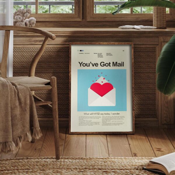 You've Got Mail movie poster with mid-century modern graphic design