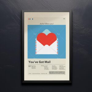 Mid-century modern You've Got Mail movie poster with retro design elements