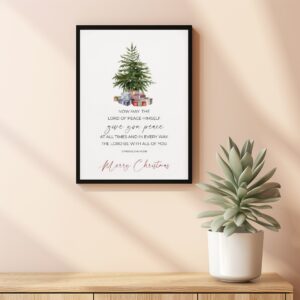 2 Thessalonians 316 Christian Christmas quote poster