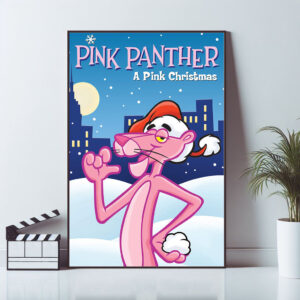 A Pink Christmas movie poster for festive decor