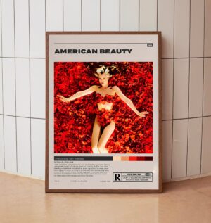 Minimalist American Beauty movie poster art