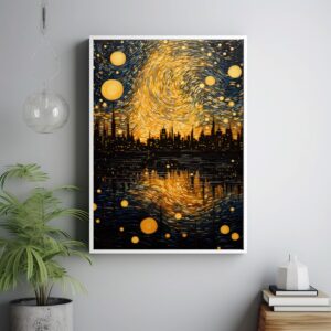 Starry Night movie poster art by Vincent Van Gogh