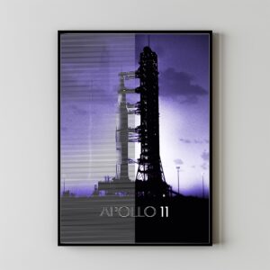 Apollo 11 retro movie poster design
