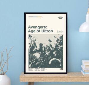 Retro Avengers Age of Ultron movie poster art