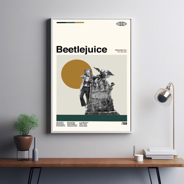 Beetlejuice retro movie poster art