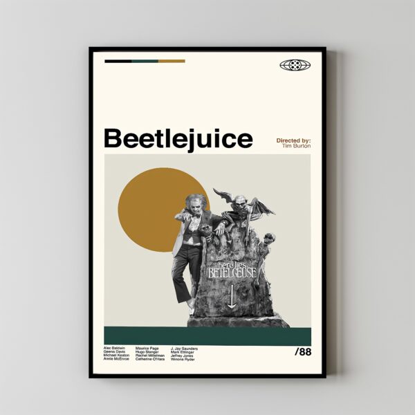 Beetlejuice retro movie poster art