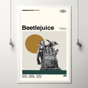 Beetlejuice retro movie poster art