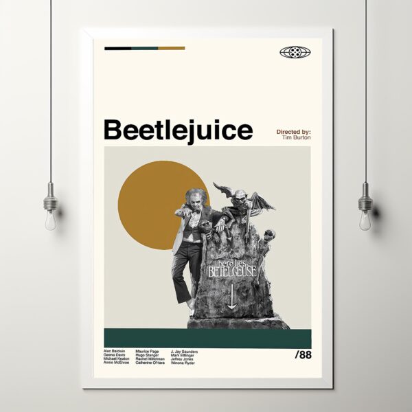 Beetlejuice retro movie poster art