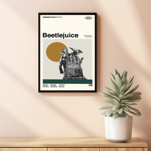 Beetlejuice retro movie poster art