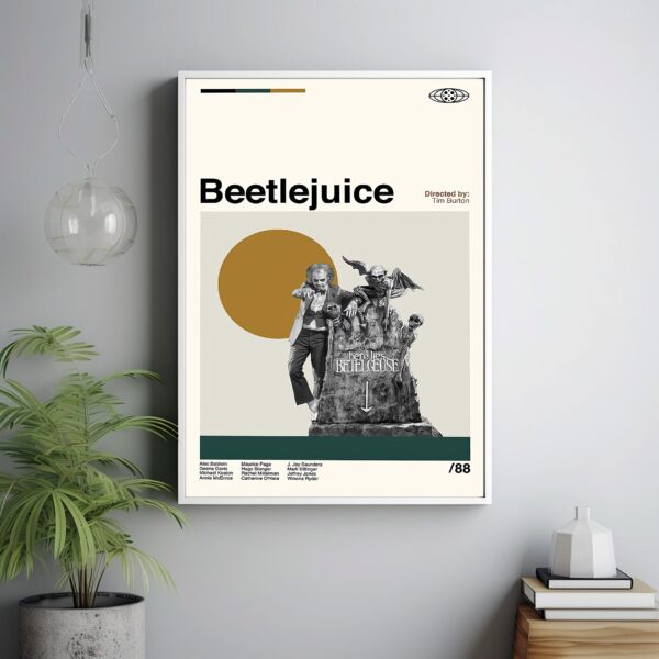 Beetlejuice retro movie poster art