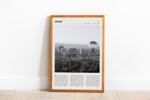 Boise Idaho black and white movie poster