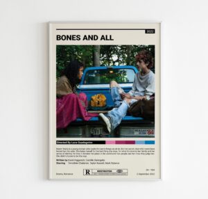 Bones and All movie poster featuring Timothée Chalamet