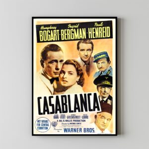 Casablanca movie poster vintage film art decor