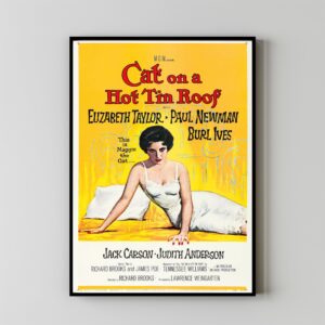Classic movie poster for Cat on a Hot Tin Roof