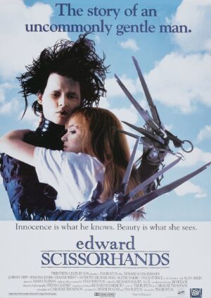 Artistic Edward Scissorhands movie poster design