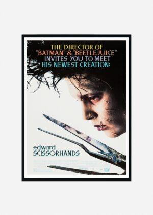 Edward Scissorhands movie poster in vintage style