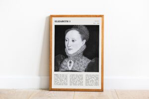 Elizabeth I classic movie poster in black and white