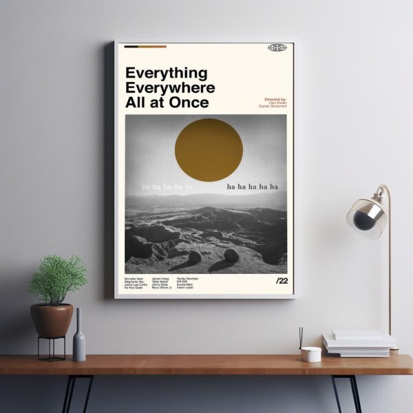 Modern vintage Everything Everywhere All At Once movie poster