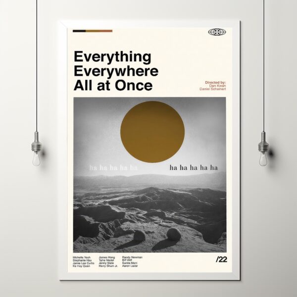 Modern vintage Everything Everywhere All At Once movie poster