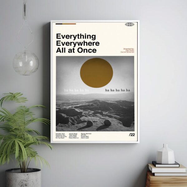 Modern vintage Everything Everywhere All At Once movie poster
