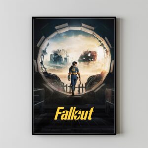 Fallout 2024 movie poster with retro art design