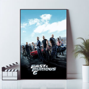 Fast & Furious 6 movie poster for stylish home decor