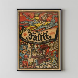 Vintage Faust movie poster for stylish home decor